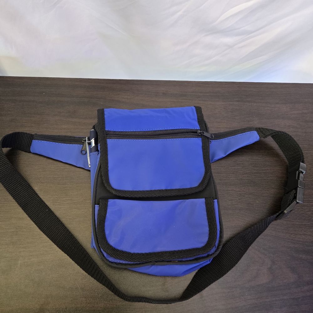Blue and Black Men's Crossbody Bag